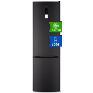 Réfrigérateur congélateur combiné, 356 L(260 +96 L) total, Sans givre, Bac à légumes, Tiroirs profonds, Mode vacances, Alarme de porte, Inox