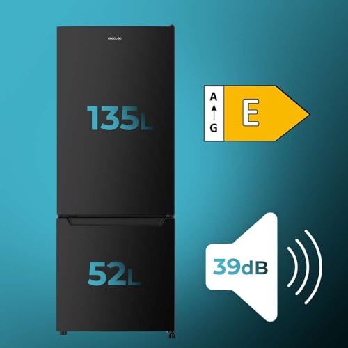 Réfrigérateur Combinés Bolero CoolMarket Combi 205 DF Black E, 205 L, Classe E, DeFrost, 144 x 54 cm, Fast Cooling, Fast Freezing, Porte Réversible, Intérieur LED – Image 8