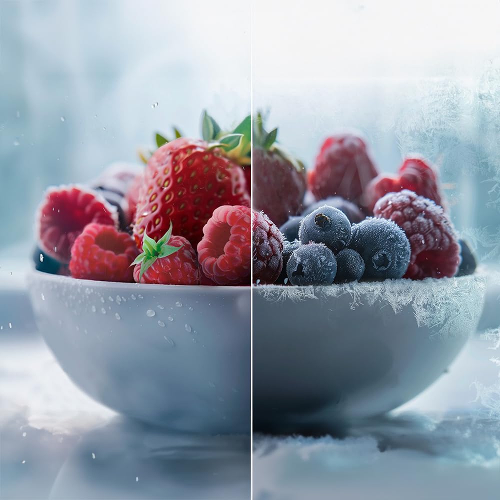 Réfrigérateur Combinés Bolero CoolMarket Combi 205 DF Black E, 205 L, Classe E, DeFrost, 144 x 54 cm, Fast Cooling, Fast Freezing, Porte Réversible, Intérieur LED – Image 4