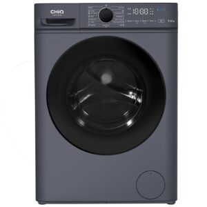 Lave linge hublot - 7kg, Classe énergétique A, Moteur BLDC 1200 RPM, Lavage vapeur & rapide, 15 programmes, Design compact (60x46.5x84cm) - Gris