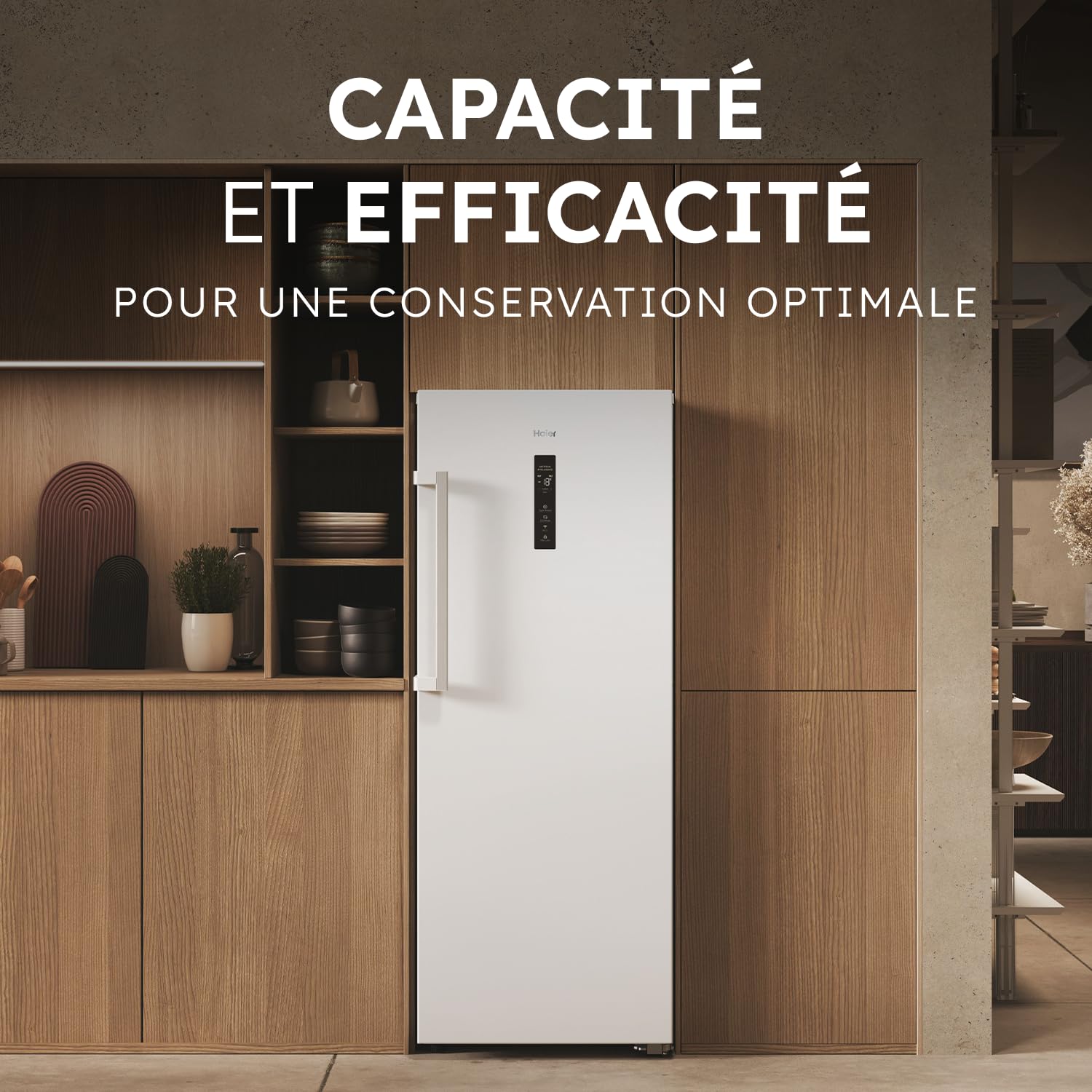 Congélateur Armoire Connecté - 1 Porte - Classe Énergétique E - Technologie Total No Frost - Blanc - 226 Litres - 153,5 x 60 x 73,7 cm – Image 3
