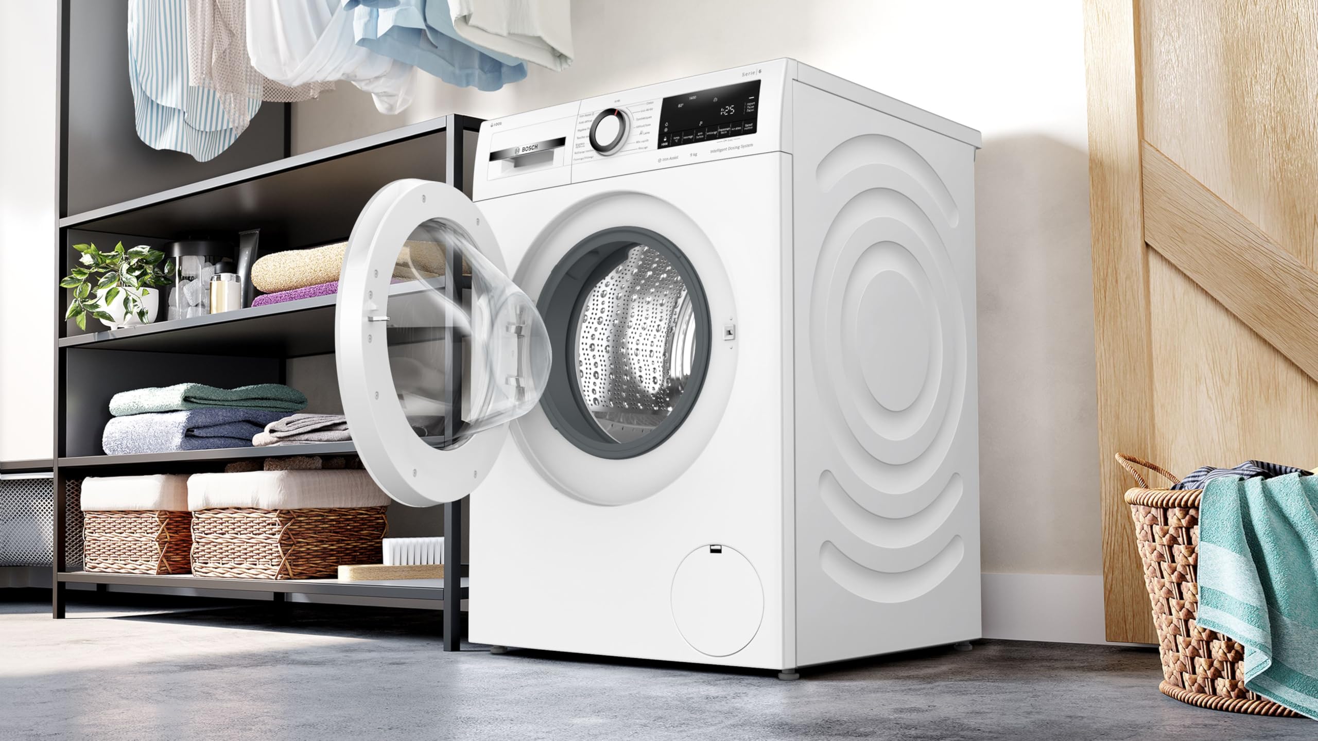 Lave-linge Frontal 9 kg - Classe A - 1400 trs/min - Dosage Automatique - Blanc – Image 9