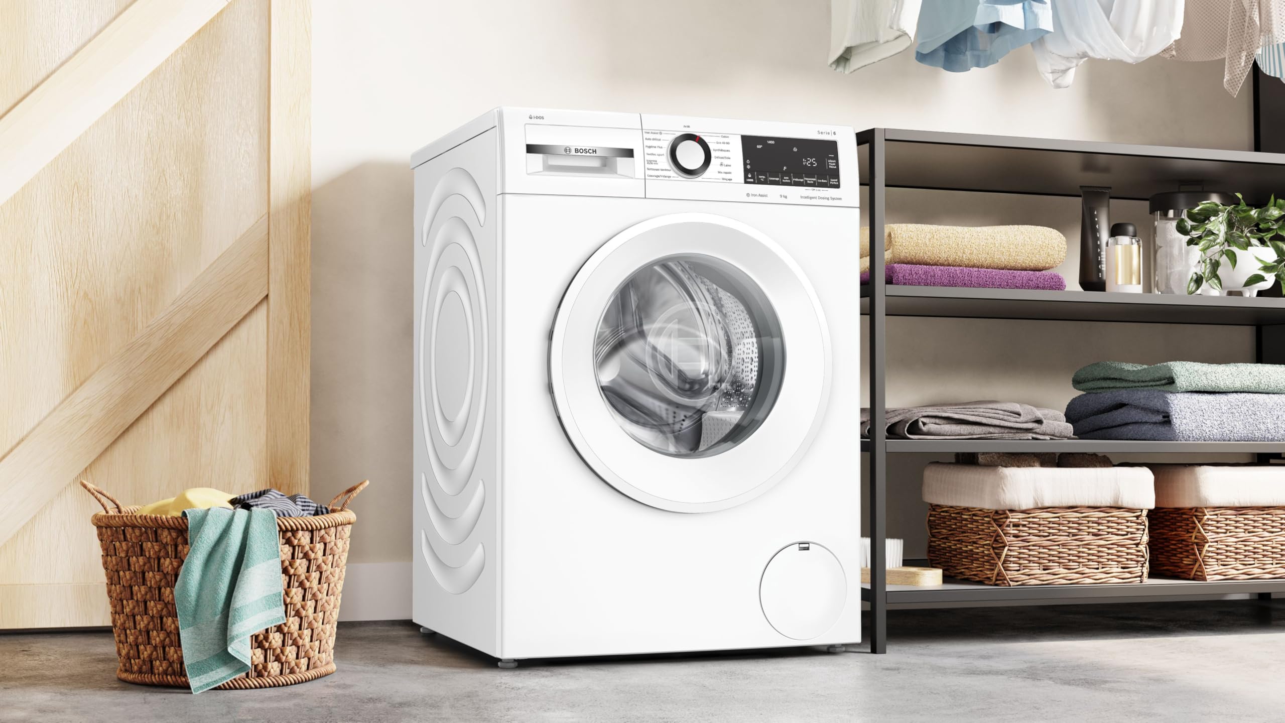 Lave-linge Frontal 9 kg - Classe A - 1400 trs/min - Dosage Automatique - Blanc – Image 10
